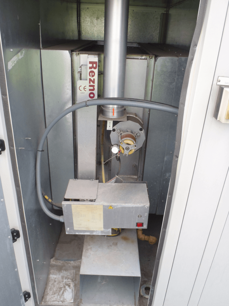 Air handling system gas air heater